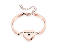 Pulsera de urna de corazón de joyería de cremación para eje para mujer recuerdo recuerdo brazalete pulsera, Acero inoxidable, No es una piedra preciosa