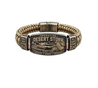 Pulsera de veterano de la Operación Tormenta del Desierto, pulsera de paracord de veterano de la Guerra del Golfo, pulsera conmemorativa militar,para los marines de la marina del ejército (A#)