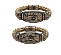 Pulsera de veterano de la Operación Tormenta del Desierto, pulsera de paracord de veterano de la Guerra del Golfo, pulsera conmemorativa militar,para los marines de la marina del ejército (AA#)