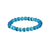 Pulsera de vidrio con abalorio de 10 mm, joyería de energía curativa hecha a mano, pulsera elástica unisex (varios cristales), Una talla, No es una piedra preciosa