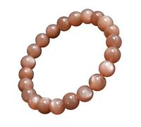Pulsera de vidrio con abalorio de 10 mm, joyería de energía curativa hecha a mano, pulsera elástica unisex (varios cristales), Una talla, No es una piedra preciosa