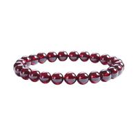 Pulsera de vidrio con abalorio de 10 mm, joyería de energía curativa hecha a mano, pulsera elástica unisex (varios cristales), Una talla, No es una piedra preciosa