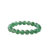 Pulsera de vidrio con abalorio de 10 mm, joyería de energía curativa hecha a mano, pulsera elástica unisex (varios cristales), Una talla, No es una piedra preciosa