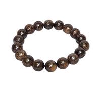 Pulsera de vidrio con abalorio de 10 mm, joyería de energía curativa hecha a mano, pulsera elástica unisex (varios cristales), Una talla, No es una piedra preciosa
