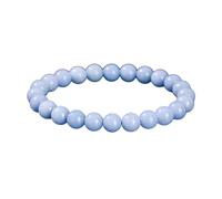 Pulsera de vidrio con abalorio de 10 mm, joyería de energía curativa hecha a mano, pulsera elástica unisex (varios cristales), Una talla, No es una piedra preciosa