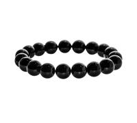 Pulsera de vidrio con abalorio de 10 mm, joyería de energía curativa hecha a mano, pulsera elástica unisex (varios cristales), Una talla, No es una piedra preciosa