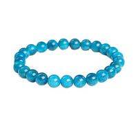 Pulsera de vidrio con abalorio de 10 mm, joyería de energía curativa hecha a mano, pulsera elástica unisex (varios cristales), Una talla, No es una piedra preciosa