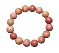Pulsera de vidrio con abalorio de 10 mm, joyería de energía curativa hecha a mano, pulsera elástica unisex (varios cristales), Una talla, No es una piedra preciosa