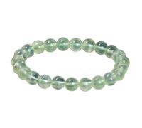 Pulsera de vidrio con abalorio de 10 mm, joyería de energía curativa hecha a mano, pulsera elástica unisex (varios cristales), Una talla, No es una piedra preciosa