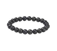 Pulsera de vidrio con abalorio de 10 mm, joyería de energía curativa hecha a mano, pulsera elástica unisex (varios cristales), Una talla, No es una piedra preciosa
