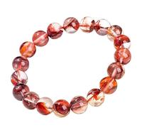 Pulsera de vidrio con abalorio de 10 mm, joyería de energía curativa hecha a mano, pulsera elástica unisex (varios cristales), Una talla, No es una piedra preciosa