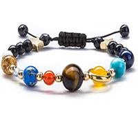 Pulsera del Sistema Solar de las Mujeres Universo The Eight PlaGuardian Estrella Pulsera con Cuentas de Piedra Natural Pulsera Regalos para Niñas Practical