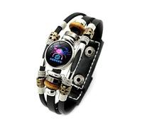 Pulsera Del Zodiaco Que Brilla En Oscuridad Para Hombres Y Mujeres Luminosa Pulsera De Cuero Sintético Multicapa Con Las 12 Constelaciones Pulsera De Astrología Y Horóscopo Regalos De Joyería Cáncer