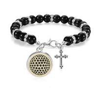 Pulsera deportiva de golf con cuentas geométricas simples para hombres y mujeres