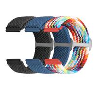 Pulsera deportiva de nailon trenzado de 18 mm compatible con Garmin Venu 3S/Venu 2S/Vivoactive 4S/Vivomove 3S/Active S/Forerunner 265 (42 mm)/Huawei Watch GT 5 Pro 42 mm/GT 5 41 mm/4 41 mm para mujer