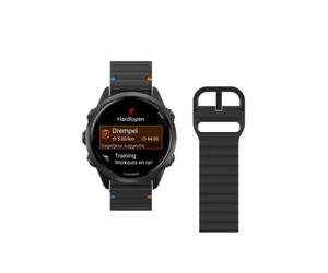 Pulsera deportiva - JUSTIN - Garmin Forerunner 255/570 (47mm), 970 - Silicona suave - 22 mm - Negro