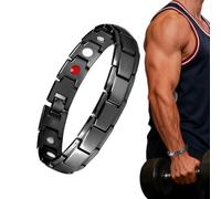 Pulsera deportiva magnética, elegante pulsera de fitness para adultos, imán de aleación de zinc con tamaño de 0,7 x 0,3 x 20 cm, diseño ligero de 18 g, accesorio para mujeres, hombres, yoga, viajes