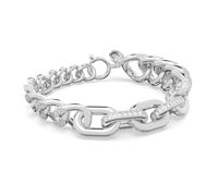 Pulsera Dextera, Pavé, Blanca, Baño de rodio M