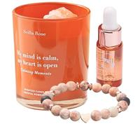 Pulsera difusor de aceites Esenciales para Mujer con Vela perfumada de Cristal Lujosa - Aceite 'Inner Peace' para Dormir, cumpleaños y Bienestar