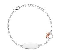 Pulsera Disney Niña con Minnie Mouse en Plata y placa de Grabado
