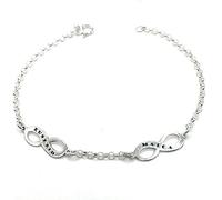 PULSERA DOS INFINITOS PERSONALIZABLE DE PLATA DE LEY 925/1000 - MASBARATA.ES