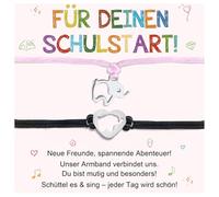 Pulsera El primer regalo para el comienzo del cole. Pulsera para padres e hijos. Juego de pulsera ajustable, regalo para el día de la madre para niñas, regalo para el comienzo del colegio para niños