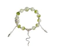 Pulsera elástica ajustable con cuentas de cristal del zodiaco chino animal serpiente de la suerte para Año Nuevo 2025, M, Piedra, No es una piedra preciosa