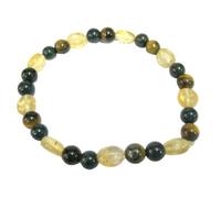 Pulsera elástica con cuentas de piedra de sangre citrino ojo de tigres para hombres y mujeres, regalo de moda, accesorio de energía positiva, cristal curativo hecho a mano