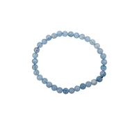Pulsera Elástica de Aguamarina Natural - Infunde Coraje, Calma la Mente y Reduce el Estrés - Nos protege de la Polución - Reiki - Cristales Curativos