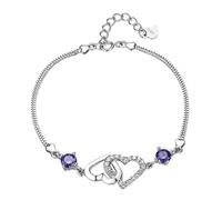 Pulsera elástica genérica pulsera varios anillos pulsera Hollow Out Heart Pulseras para mujer Fashion Jewelry Clásico pulsera piedras joyas, talla única, Zinc alloy, No Gemstone