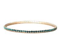 Pulsera elegante de diamantes de imitación multicolor que no se decolora para mujer, con cuentas de tenis de cristal, cuerda elástica, apilada, moda, diamantes de imitación, Piedra secundaria