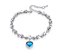 Pulsera femenina con colgante de corazón de cristal para mujer, de calidad superior, pulsera femenina, accesorios de regalo de joyería, regalo de amor, Lovely And Professional