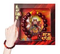 Pulsera Feng Shui, pulsera de cinabrio Feng Shui, joyería china roja con Bodhi, pulsera china de Feng Shui para riqueza y buena suerte para cumpleaños o festival, Siehe Beschreibung, Ver descripción,