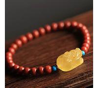 Pulsera Feng Shui Pulsera de Cuarzo de ágata Natural/Pulsera de 5 mm Pulsera con Cuentas de Cristal de Chakra Amuleto de la Fortuna Pulsera de Buena Suerte Cristal Reiki Joyería Vintage para Mujer
