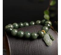Pulsera Feng Shui,Pulsera de JadePi Xiu Pulsera de Riqueza Fei Cui Brazalete de Jade Pulsera de Cristal de Chakra Verde Pi Yao Amuleto de la Suerte Talismán Amuleto para el Amor Dinero Suerte Proteger