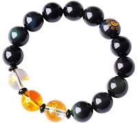 Pulsera Feng Shui, Pulsera de la riqueza Feng Shui, tres animales guardianes auspiciosos, amuleto Bagua tríada, 12mm, Acetato, No es una piedra preciosa