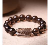 Pulsera Feng Shui Pulsera de obsidiana natural Wen Chang Pagada Amuleto de buena suerte Pulsera de hilo rojo Pulsera budista hecha a mano Pulsera de cristal de cuarzo chakra para mujeres y hombres, 10