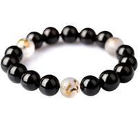 Pulsera Feng Shui, Pulsera de obsidiana Negra Feng Shui, Pulsera de Cristal Esmerilado de obsidiana Tigre talismán Espíritus de Riqueza para el Bienestar General Amuleto Piedras Preciosas Cumpleaños
