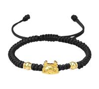 Pulsera Feng Shui, Pulsera de Riqueza Feng Shui, Pulsera de dragón de Bola de Masa Dorada, talismán de Animal del zodíaco para Pulsera de Hilo Rojo, Amuleto de dragón guardián Antiguo Chino para la