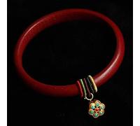 Pulsera Feng Shui, pulsera Feng Shui, pulsera de cuarzo cinabrio, brazalete de oro con amuleto de la suerte for mujer, amuleto de la fortuna, talismán, piedra, corazón, sutra, pulsera budista, joyería