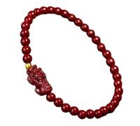 Pulsera Feng Shui, pulsera Feng Shui, pulsera de dragón Pixiu, pulsera de cuarzo cinabrio, talismán de piedra de cristal, pulsera de buena suerte, joyería de chakras de cristal, regalo de cumpleaños,