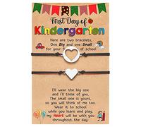 Pulsera genérica de abuelita de ancho para 2 días escolares, pulsera mamá y yo pulseras para madre hija chicos rosa pulseras junco apilable joyas, talla única, Metal, No es una piedra preciosa