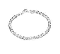 Pulsera genérica Luna Anillos cadena Pulsera para mujer regalo Europa y estados- caliente nuevo redondo comprobar pulsera ancho 4 mujeres anillos, talla única, Cobre, No Gemstone