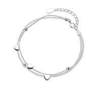 Pulsera genérica para mujer con anillos para mujer, pulsera de cumpleaños ligera y delicada de alta calidad, para regalar a una joya, pulsera junco varios pulsera clásica, talla única, Metal, No es
