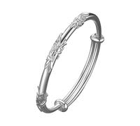 Pulsera genérica para mujer, joyería de plata esterlina y plata para mujer, joyería de moda, ajustable, 925, plata y Bangles para mujer, mamá, día de San Valentín, ancho natural, anillos, talla única