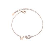 Pulsera genérica Varias Chapado en Oro, Juego de joyas delicadas en de con de, regalos de cumpleaños para bar Mitzvah para mujeres o niñas para cuentas Pulsera Frases Joyas, A, Cobre, No es una piedra