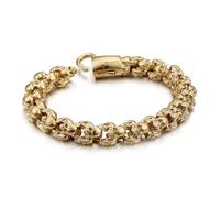 Pulsera gótica con cabeza de calavera para hombres, diseño de calavera de demonio, punk, diablo multi, Große, Acero inoxidable, No es una piedra preciosa