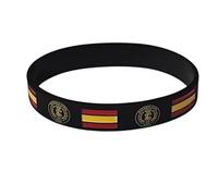 Pulsera Guardia Civil de Silicona - Color Negro con Escudos de la Guardia Civil y Bandera de España en Relieve - Unisex, 63 mm de Diámetro Interno, 12 mm de Ancho, 21 cm de Contorno - 1 Unidad