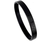 Pulsera hecha a mano con diseño de meandro griego antiguo, joyería de por vida, pulsera con patrón de llave griega, eternidad, infinito, éxito, pulseras para mujer, pulsera geométrica negra, regalo