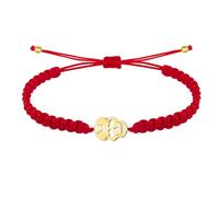 Pulsera Hilo Destino con Simbolos de acero inoxidable, amuletos de proteccion y suerte, Amuletos contra el mal de ojo - Pulsera Mujer/Pulsera Hombre (CALAVERA ROJO)
